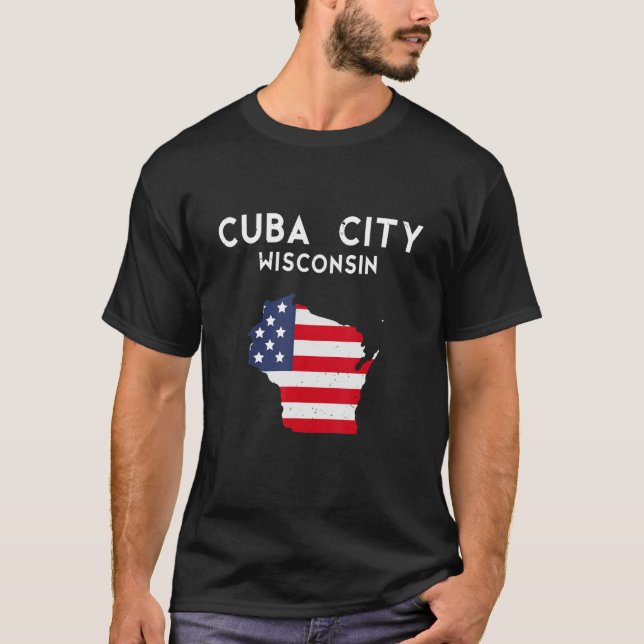 Cuba City Wisconsin USA State America Travel Wisco T-Shirt (Front)