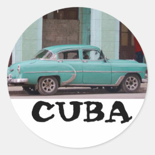 Cuba classic car havana sticker