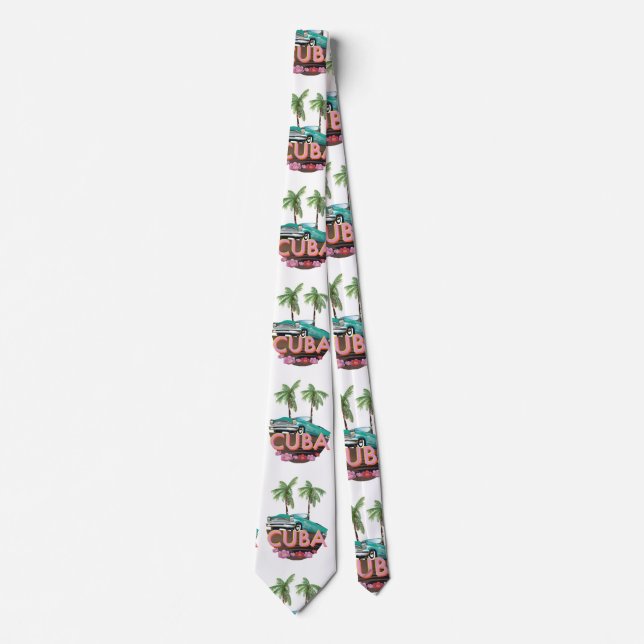 Cuba Classic Car logo Tie (Front)