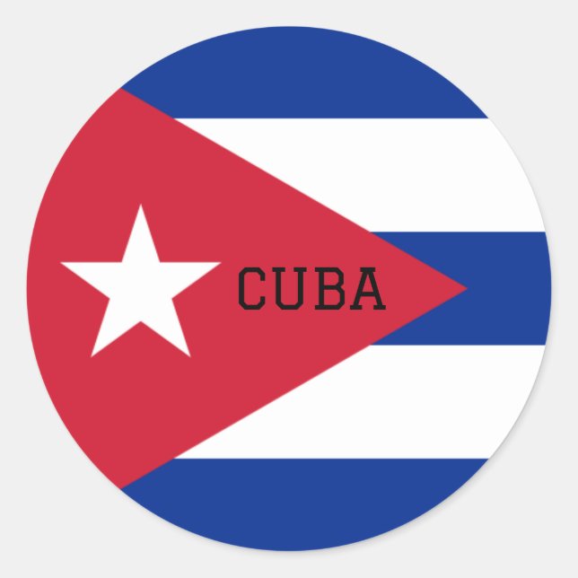 cuba classic round sticker (Front)