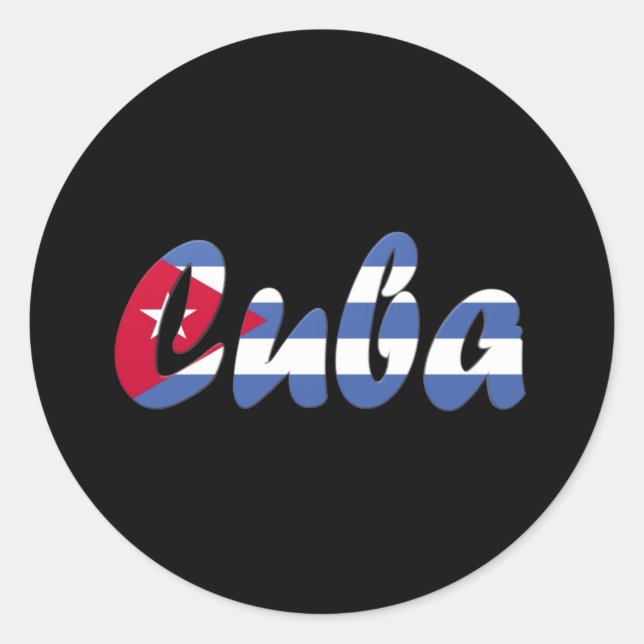 Cuba Classic Round Sticker (Front)