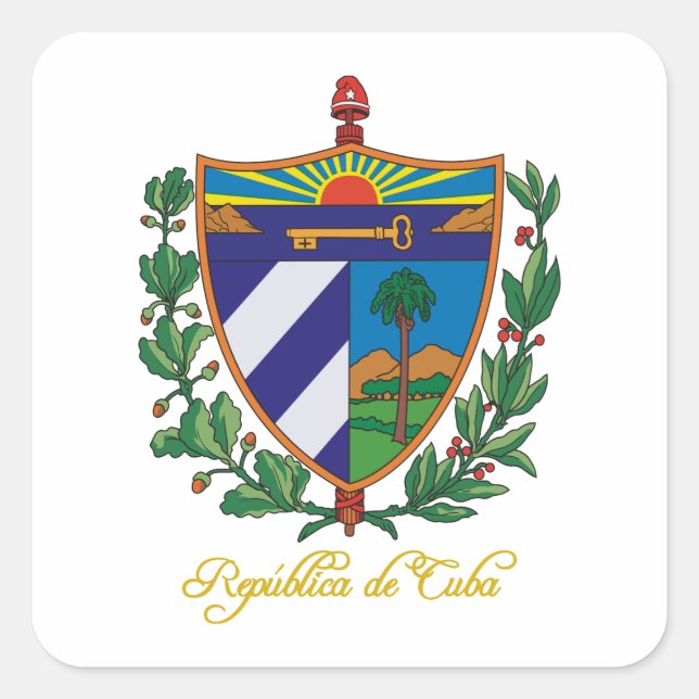 "Cuba COA" Square Sticker (Front)