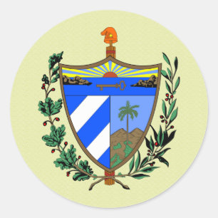Cuba Coat of Arms detail Classic Round Sticker