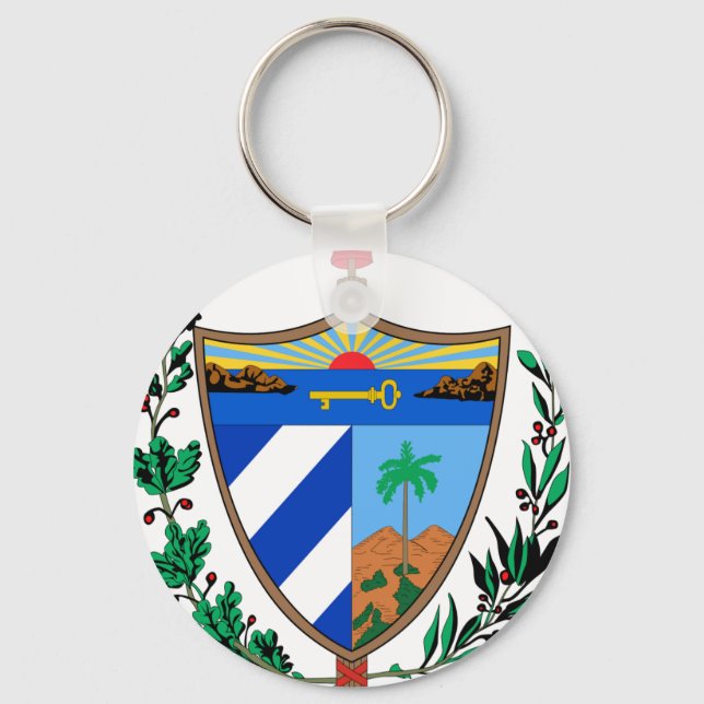Cuba Coat of Arms Key Ring (Front)