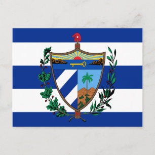 cuba coat of arms postcard