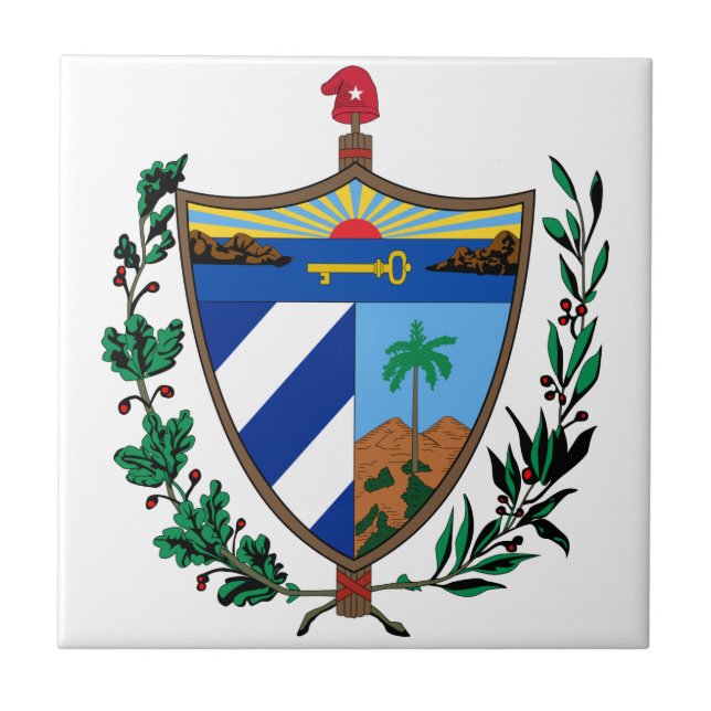 Cuba Coat Of Arms Tile (Front)