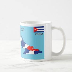 Cuba country political map flag coffee mug