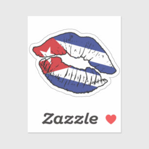 Cuba Cuban Lipstick Love Flag