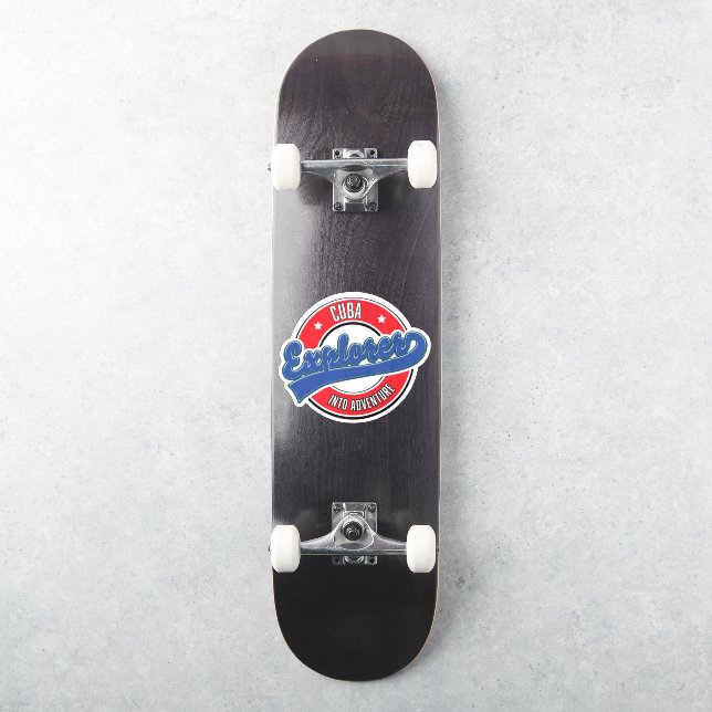 Cuba explorer into adventure logo (Skateboard)