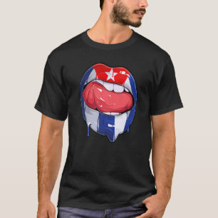Cuba Fan Flag Mouth Soccer Cuban   T-Shirt
