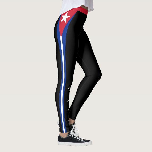 Cuba fashion leggings, Cuban Flag /sports Leggings (Right)