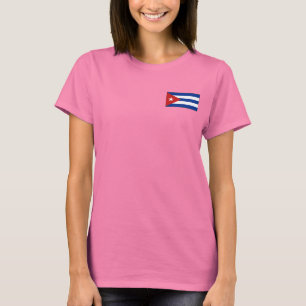 Cuba Flag and Map dk T-Shirt