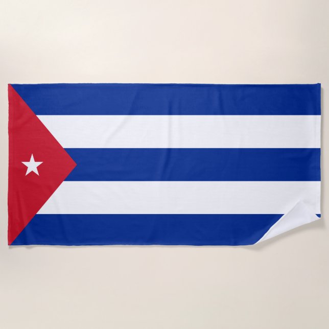 Cuba Flag Beach Towel (Front)