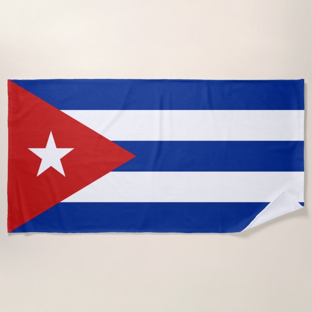 Cuba Flag Beach Towel (Front)