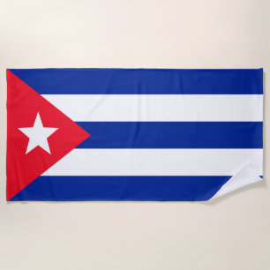 Cuba flag beach towel