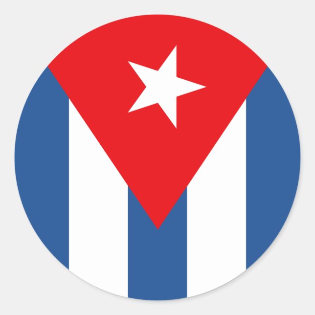 Cuba Flag Classic Round Sticker (Front)