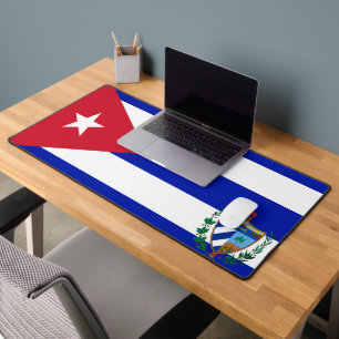 Cuba flag-coat of arms desk mat