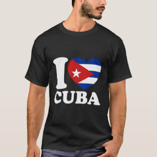 Cuba Flag Cuba Travel Cuba Map I Love Cuba T-Shirt