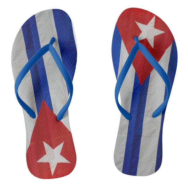 Cuba Flag Cuban Souvenir Jandals (Footbed)