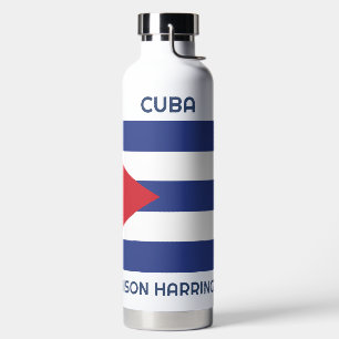 Cuba Flag custom name Water Bottle