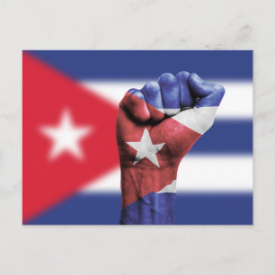 Cuba Flag Fist Postcard