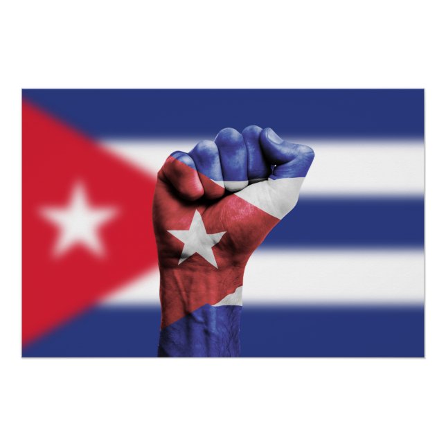 Cuba Flag Fist Poster (Front)