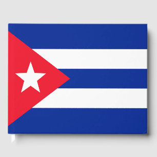 Cuba flag guest book