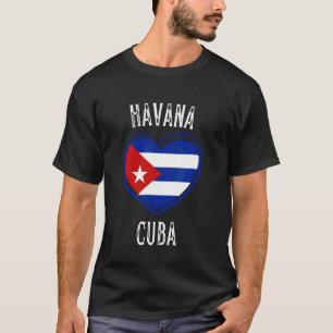 Cuba Flag Heart Havana City T-Shirt