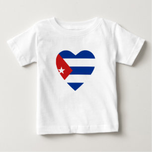 Cuba Flag Heart T-Shirt
