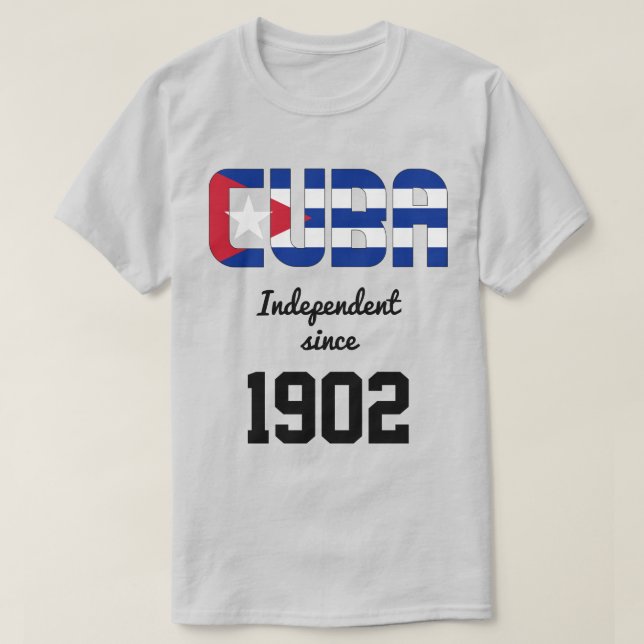 Cuba Flag Independence Celebration T-Shirt (Design Front)