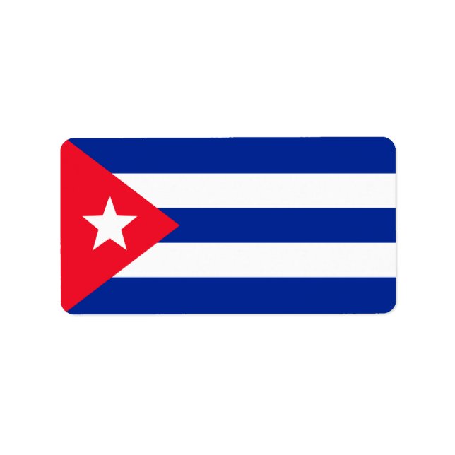 Cuba flag label (Front)