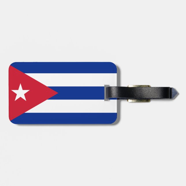 Cuba Flag Luggage Tag (Back Horizontal)