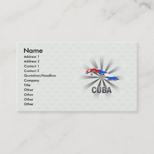 Cuba Flag Map 2.0 Business Card