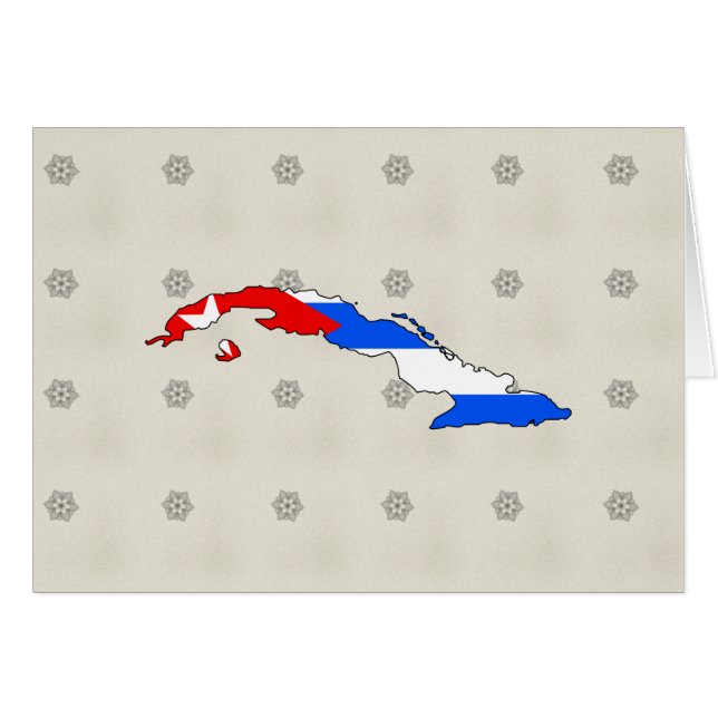 Cuba Flag Map full size (Front Horizontal)