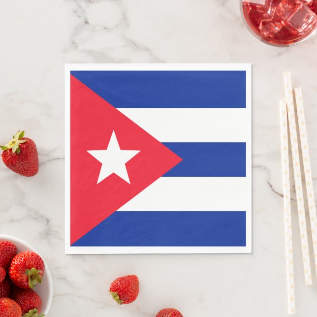 Cuba flag napkin (Insitu)