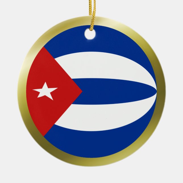 Cuba Flag Ornament (Front)