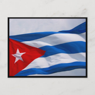 cuba flag postcard