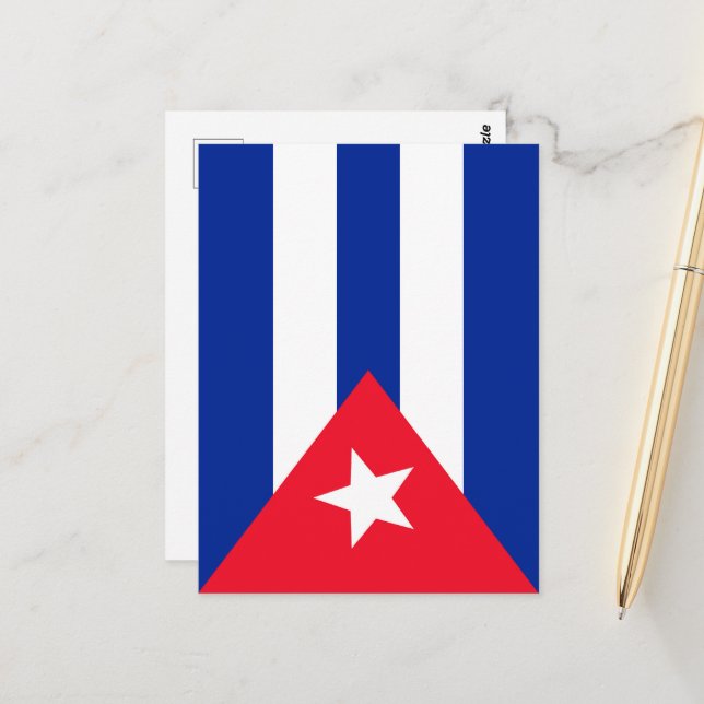 Cuba flag postcard (Front/Back In Situ)