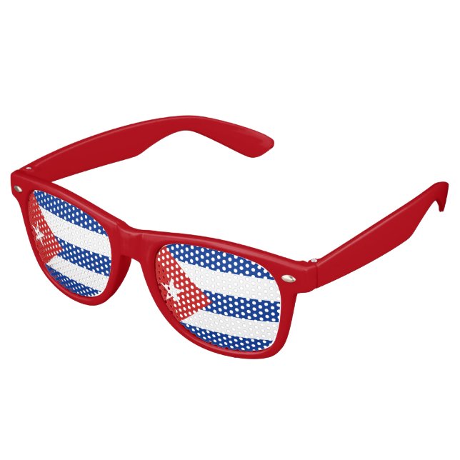 Cuba Flag Retro Sunglasses (Angled)