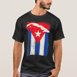 Cuba Flag Support Cuban Country Map Graphic Cuba F T-Shirt