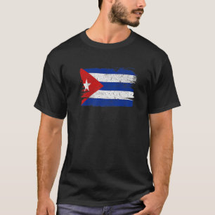 Cuba Flag Support Friendship Peace Vintage Retro T-Shirt