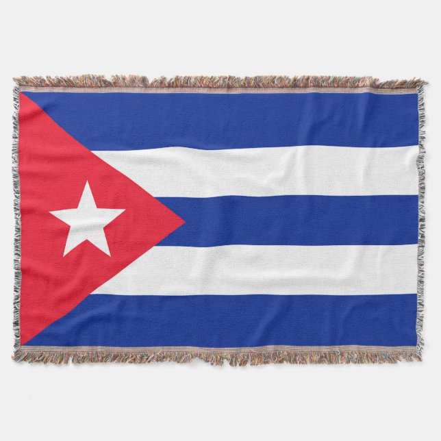 Cuba flag throw blanket (Front)
