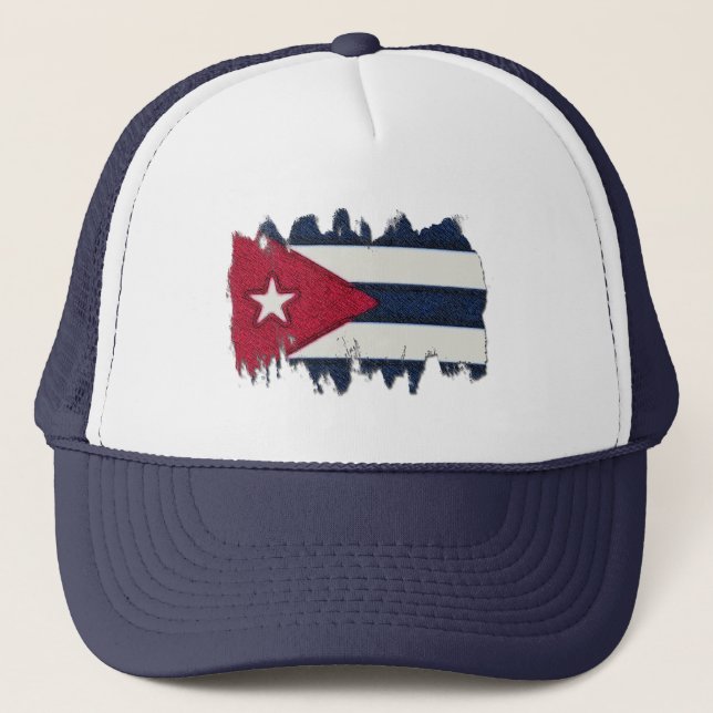 CUBA FLAG TRUCKER HAT (Front)