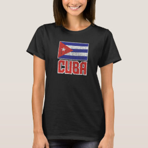 Cuba Flag Vintage Distressed Retro Cuban Pride Pre T-Shirt