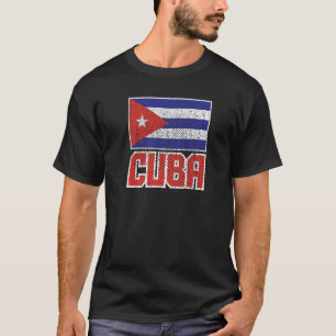 Cuba Flag Vintage Distressed Retro Cuban Pride Pre T-Shirt