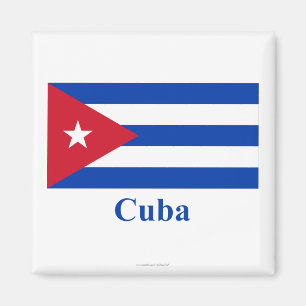 Cuba Flag with Name Magnet