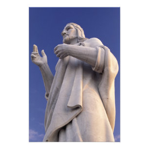 Cuba, Havana, Sculpture of Jesus. Photo Print