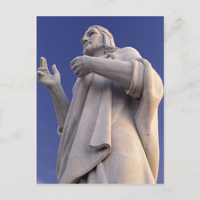 Cuba, Havana, Sculpture of Jesus. Postcard (Front)