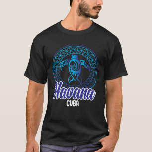 Cuba Havana Souvenirs Tribal Sea Turtle Beach Vaca T-Shirt