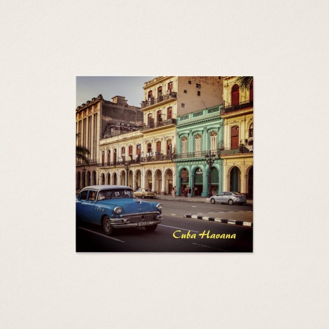 Cuba Havana Vintage Classic Car Cityscape (Front)